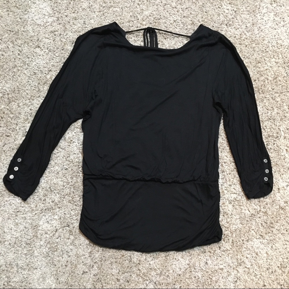 White House Black Market blouse open back